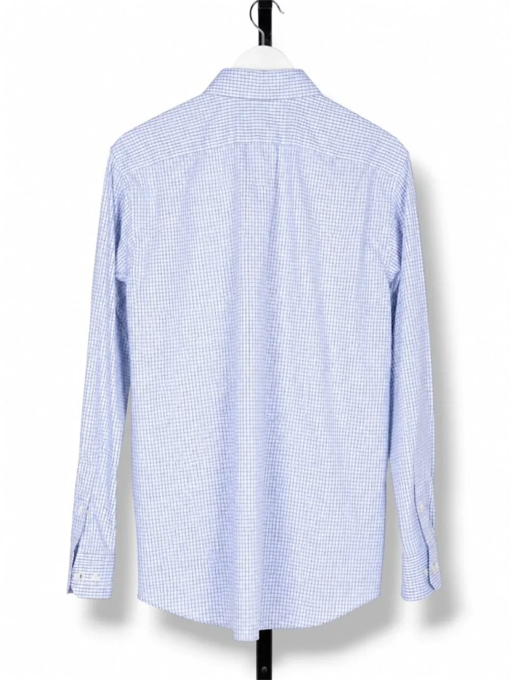 Banana Republic Camden Fit Men’s L Blue Plaid Non-Iron Cotton Shirt